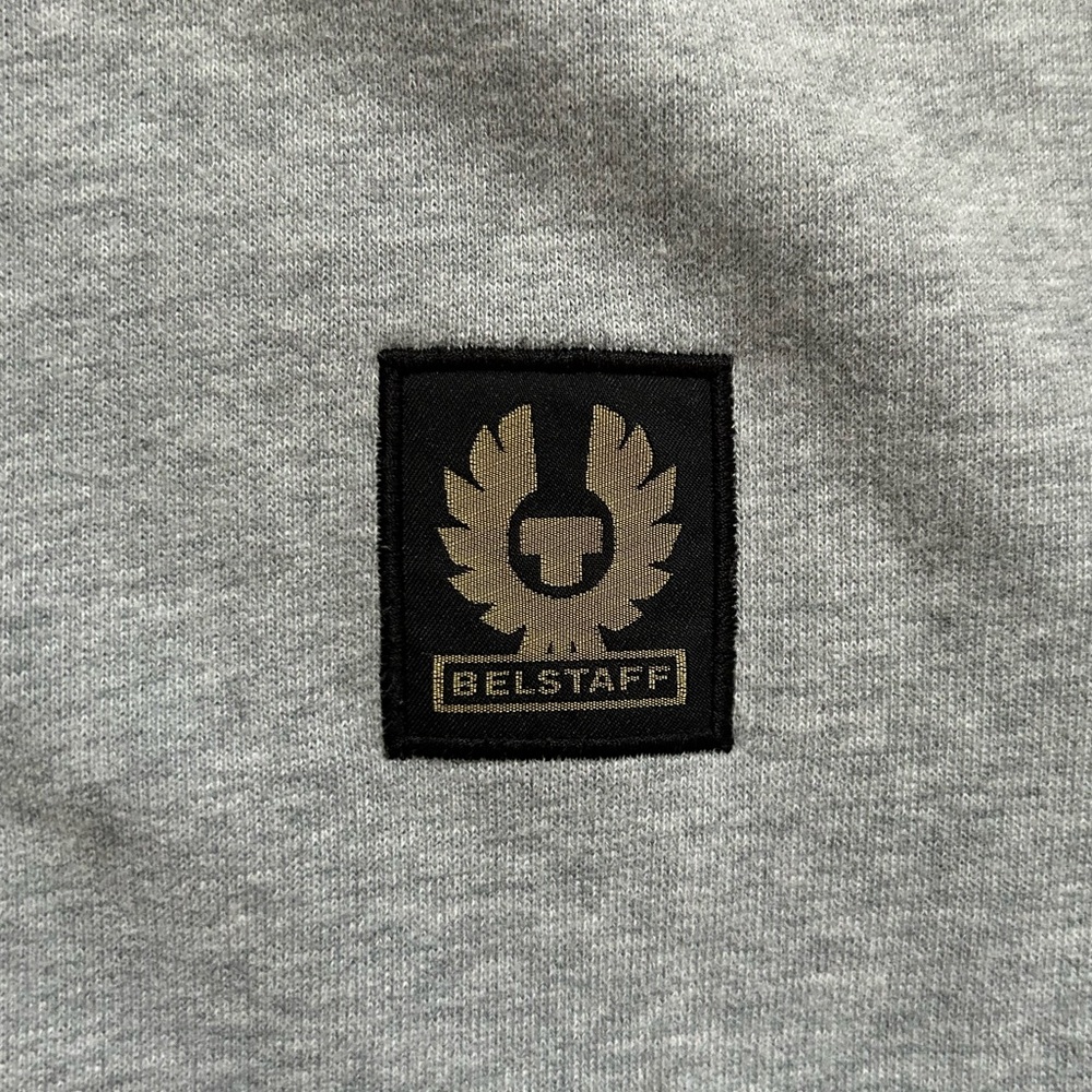 Belstaff Full Zip Sweatshirt Grey 100% Cotton Fleece Casual Sporty Active XXL - Picture 6 of 13